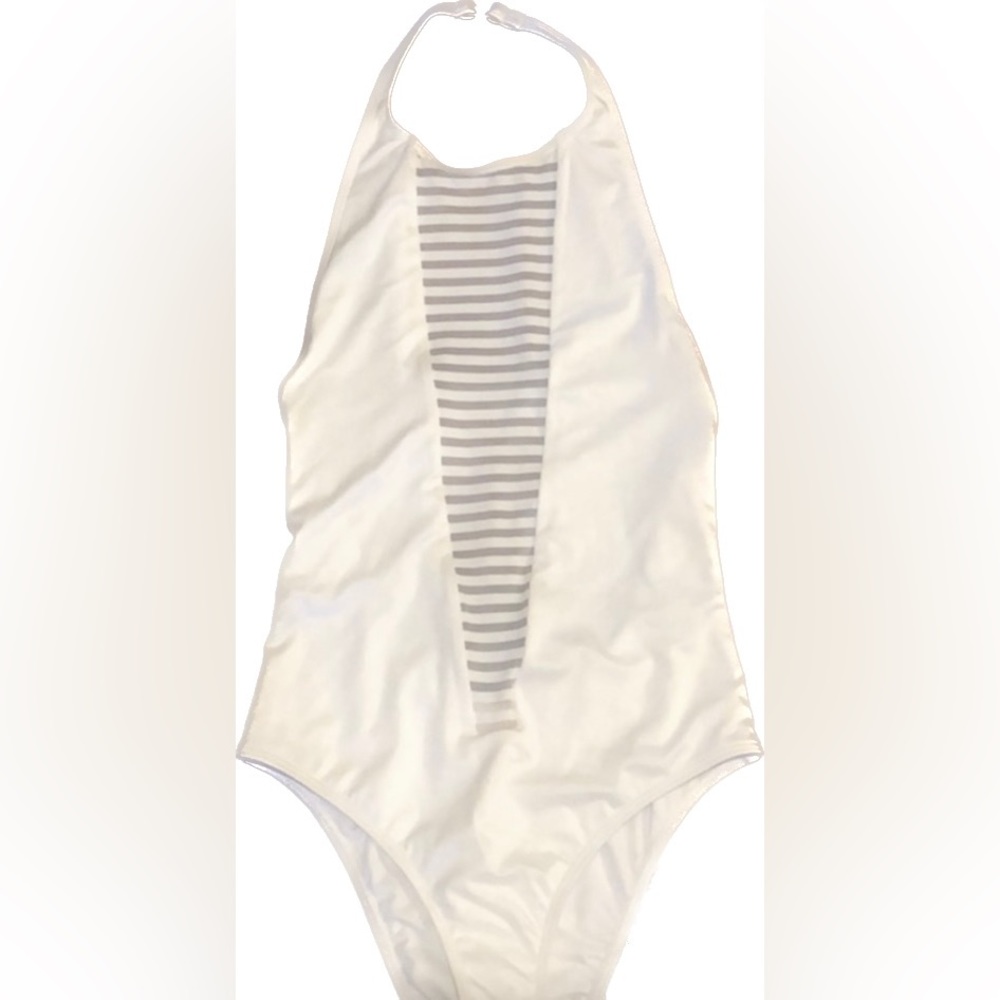 NWT - VS WHITE ONE PIECE BATHING SUIT.